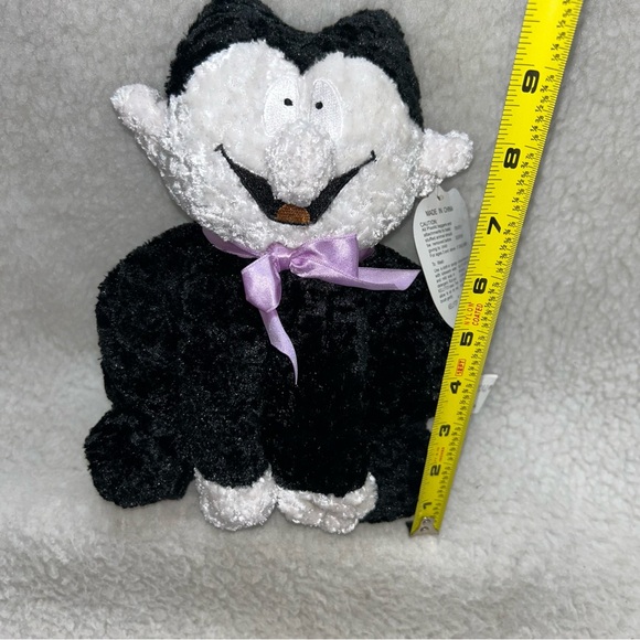 Kellytoy vampire plush Chenille black & white 9" vintage halloween - Picture 11 of 12